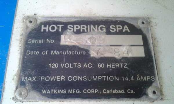 1983 Hot Springs Spa Watkins